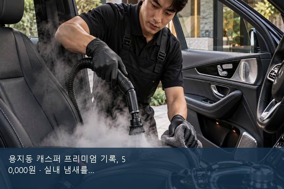 용지동 캐스퍼 프리미엄 기록, 50,000원 · 실내 냄새를 연 기록
