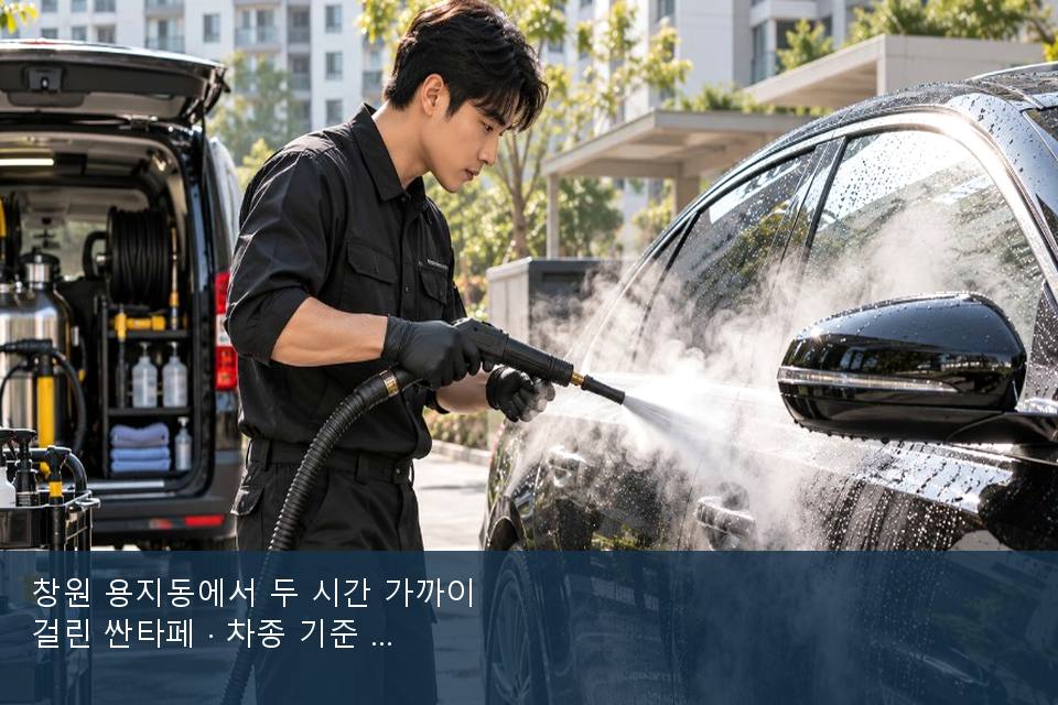 창원 용지동에서 두 시간 가까이 걸린 싼타페 · 차종 기준 금액